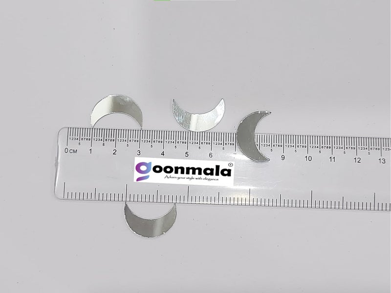 Goonmala Goonmala Mirror For Jewellery Making And Craft Work And Lippan Art Work 500 Piece Moon 20MmSilver  - Image 4