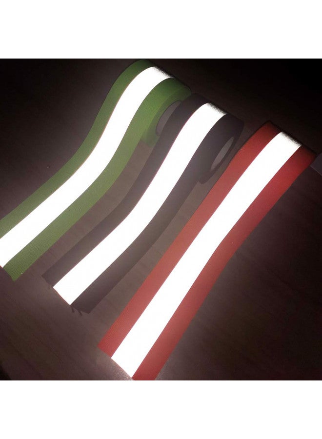 JINBING Sew On Silver Reflective Tape for Clothing Safety Fabric Webbing Trim Strip Orange 2" x 16ft - Image 2