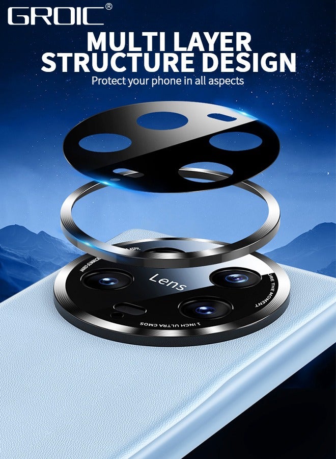 GROIC Leather Phone Case for Xiaomi 13Ultra,Drop Proof Durable Camera Lens Protection Phone Cover,Alloy Lens Phone Shell for Xiaomi 13Ultra - Image 4