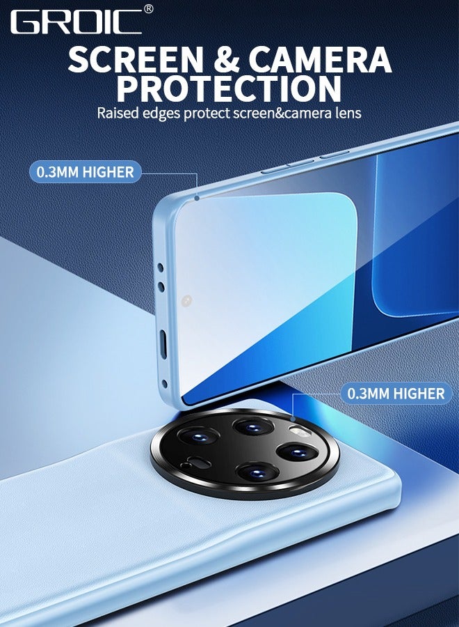 GROIC Leather Phone Case for Xiaomi 13Ultra,Drop Proof Durable Camera Lens Protection Phone Cover,Alloy Lens Phone Shell for Xiaomi 13Ultra - Image 5