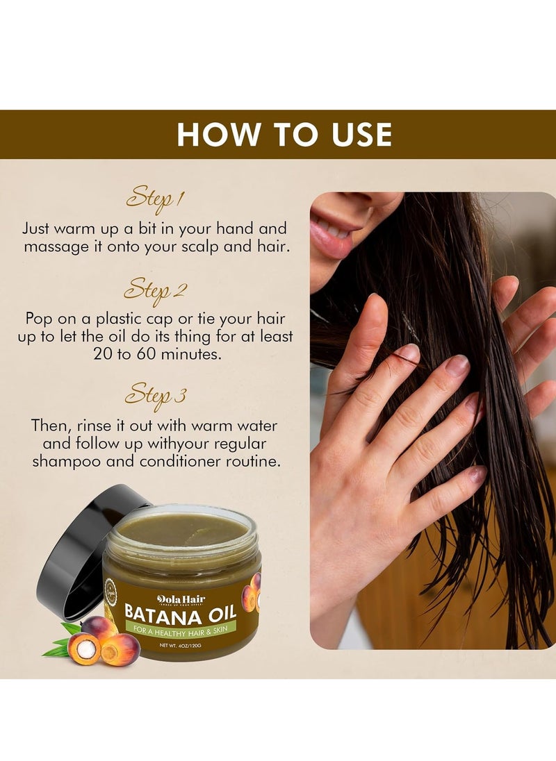 Dolahair Batana Oil for Hair Growth Organics 100% Natural Pure Batana Hair Oil Batana Oil Nourishes Damaged Hair raw Batana Butter Prevent Hair Loss Natural Hair Growth Oil and Conditioner  - Image 3