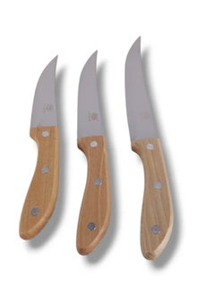3 Piece Knife Set with High Quality Wooden Handle