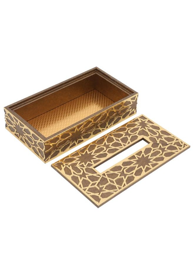 Wood Tissue Box 23.5 X 12.5 X 6 Cm Brown Gold - pzsku/Z6DB6B08279F7A9868AC9Z/45/_/1737886617/b9b7ef3a-26dc-4ab6-8f2a-18fb28dcf56c