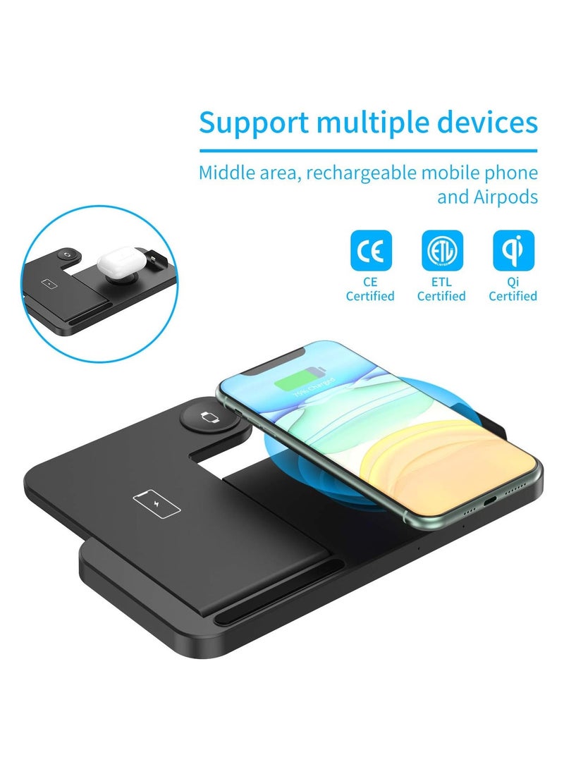 LIXES 4 in 1 Wireless Charging Stand,, Fast Charger for Apple Watch, iPhone 13/12/11/ Pro Max/Mini/11/Pro/AirPods/Samsung smart phone etc  - Image 4