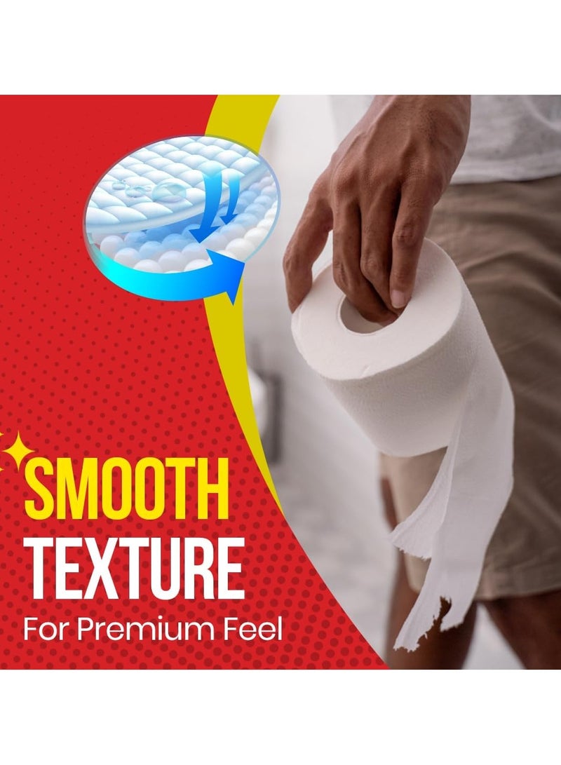 Maxi Supercarta 3-Ply Giant Tissue Paper Toilet Rolls - 4 Rolls, 246 High Absorbent Sheets per Roll - Extra Soft, Durable & Highly Absorbent Tissue - Image 5