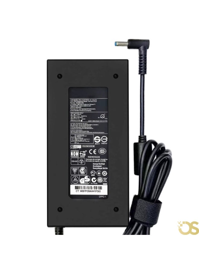 OS Laptop Charger 150W compatible with HP  comes with a connector size (4.5x3.0mm) HP SLIM PIN, suitable for compatible devices with the same standard specifications, includes the adapter, safe, fast, and stable charging, with a 1-month warranty from OS STORE. - Image 3