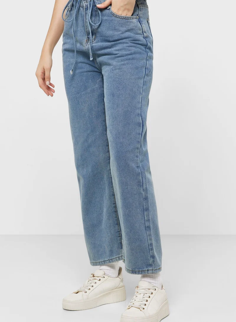 Ginger Strappy Detail Classic Jeans