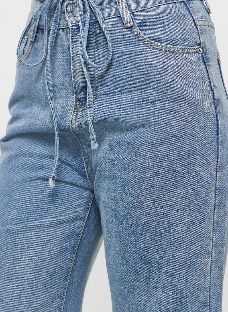 Ginger Strappy Detail Classic Jeans