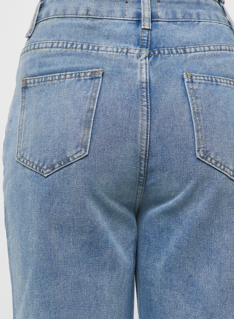 Ginger Strappy Detail Classic Jeans
