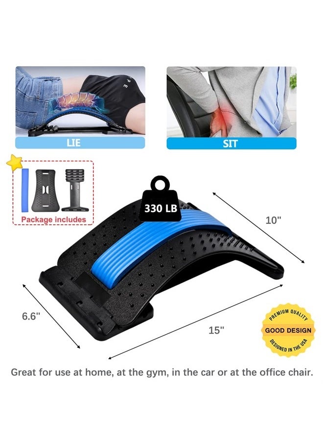 JUMPOW Back Stretcher, Lumbar Back Pain Relief Device(4 Level), Spine Borad Deck Multi-Level Back Cracker Lumbar, Pain Relief for Herniated Disc, Sciatica, Scoliosis, Lower and Upper Back Stretcher Support  - Image 2
