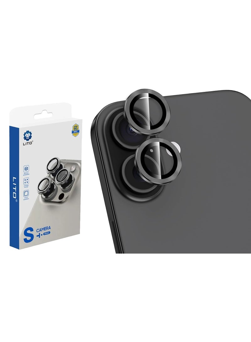 LITO S+Tempered Glass Camera Lens Protector For iPhone 17_black - Image 1