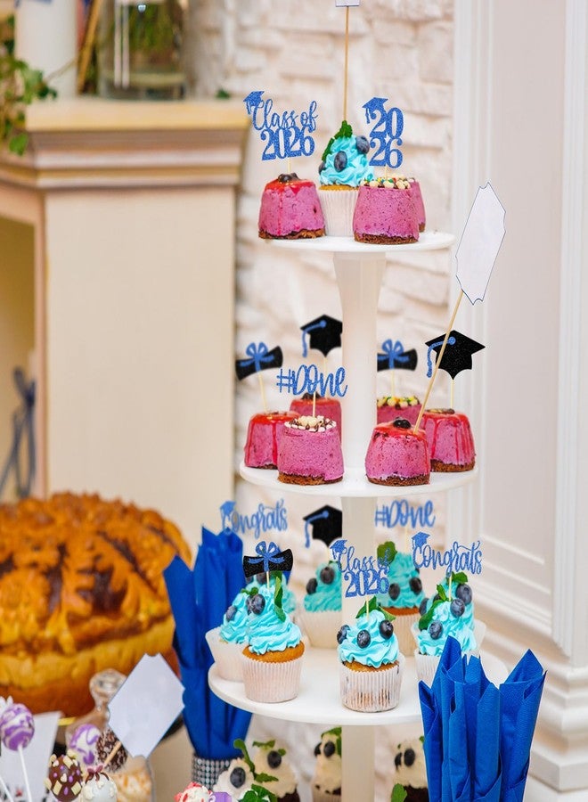 Moffris Graduation Decorations 2026-24Pcs Glitter Graduation Cupcake Toppers for Class of 2026 Party Decorations - Image 5