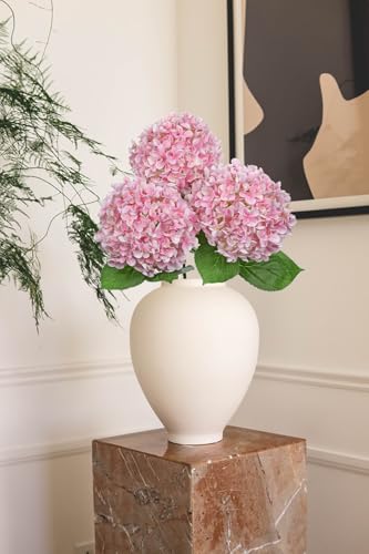 DILATATA 26 Artificial Hydrangea Flower with 66 Large Bloom Realistic Gradient Silk Flowers Faux Hydrangeas for Home Wedding Centerpiece Decor Big Petal Fake Floral Arrangement Indoor Outdoor Display - Image 3