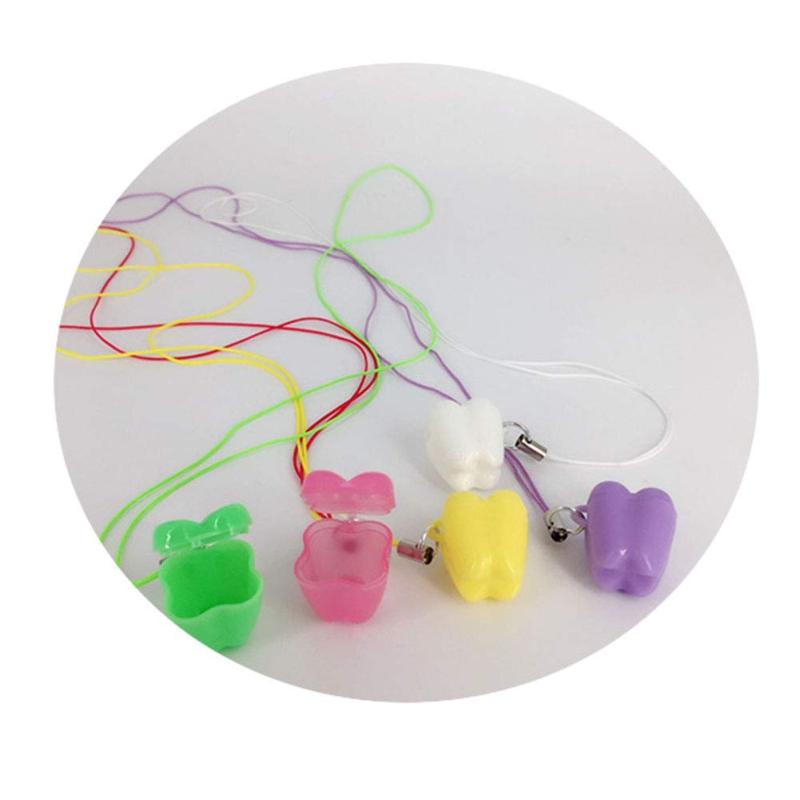 Baby Tooth Storage Box 50-Pack High-Quality Reusable Plastic Tooth Keepsake - Portable Tooth Fairy Keepsake Necklace with Adjustable Cord for Baby Milestone Memory Keeping - Image 5