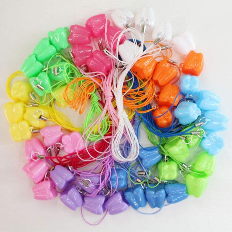 Baby Tooth Storage Box 50-Pack High-Quality Reusable Plastic Tooth Keepsake - Portable Tooth Fairy Keepsake Necklace with Adjustable Cord for Baby Milestone Memory Keeping - Image 3