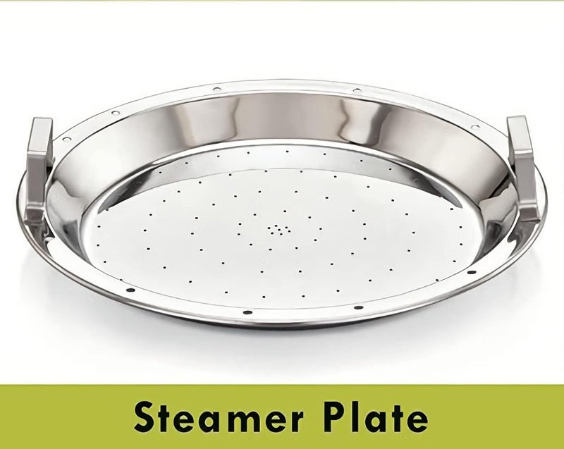 Thangam Stainless Steel Idli Maker 2 Plates 6 soft idlies Idly CookerSteamer 28x15cm with Mini Idly Plate and Steamer PlateSILVER - Image 4