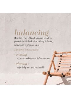 Pearlessence Rosehip Balancing Facial Oil + Rosehip Fruit Oil & Vitamin C Daily Hydration To Help Balance & Revive Skin Made In Usa & Cruelty Free  - Image 2