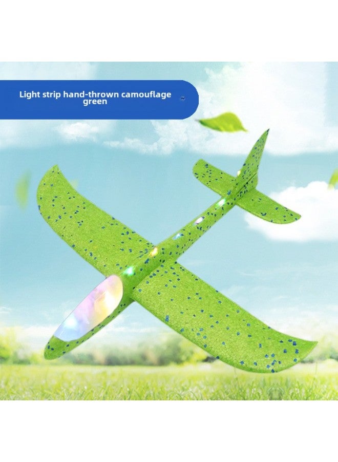 Foam Aircraft 44cm Hand Throwing Foam Aircraft Outdoor Children's Toy Gliding Swing Aircraft Model Sliding Toy-Color:Green Foam Aircraft 44cm ]  - Image 1