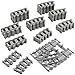 MANNIDOO Classic City Train Tracks 54 Pieces Railroad Track with 32 Curved 20 Straight and 2 Switch Train Tracks Train Expansion Accessories Compatible with All Major Train Tracks - Image 2