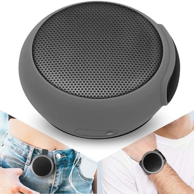 ANCwear Portable Bluetooth Speakers Wireless Mini Speaker With Enhanced Bass, Hd Sound, Wearable Speaker With Microphone, 9.5H Playtime, Ipx6 Waterproof For Sports, Outdoor Travel(Grey) - Image 1