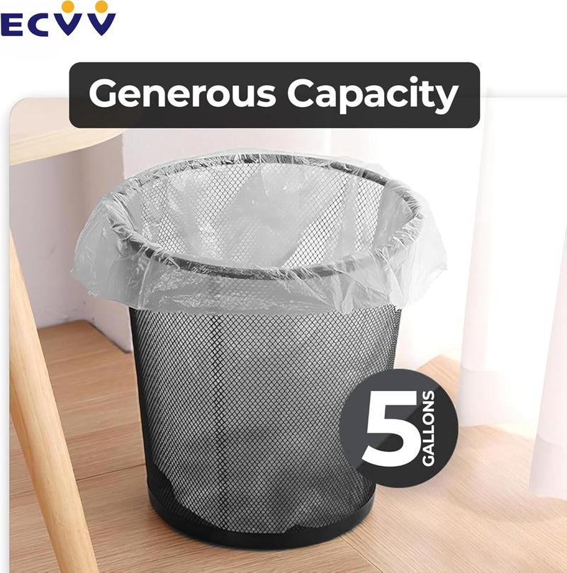 ECVV® 2 قطع سلة نفايات | صندوق نفايات شبكي دائري من الأسلاك المعدنية | خفيفة الوزن وأنيقة | مثالية لصندوق نفايات المنزل والمكتب (أسود) - Image 5