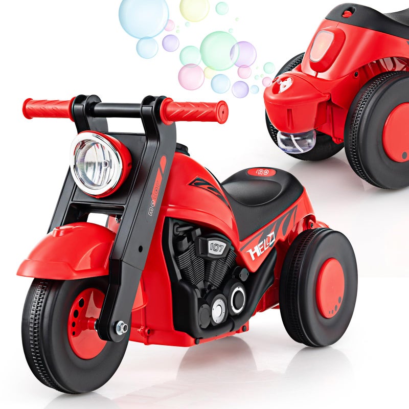 OLAKIDS Ride on Push Car FoottoFloor Sliding Car for Toddlers Kids Motorcycle with Bubble Maker Music 3 Wheels Ride on Toys Gift for Boys Girls Aged 35 Years Red - Image 3