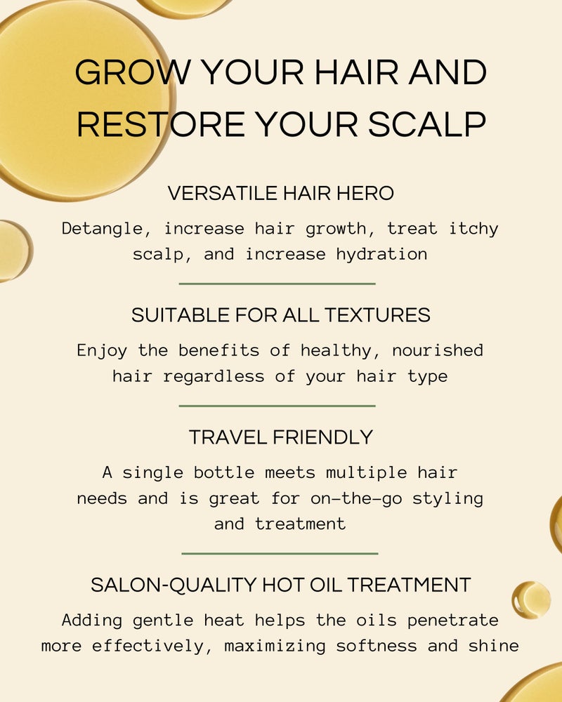 Righteous Roots Rx Hair Oil for Hair Growth, Anti Frizz and Thickener Best for Curly, Wavy Natural Hair and Beards. 4fl oz (Previously known as Hair RX) - Image 3