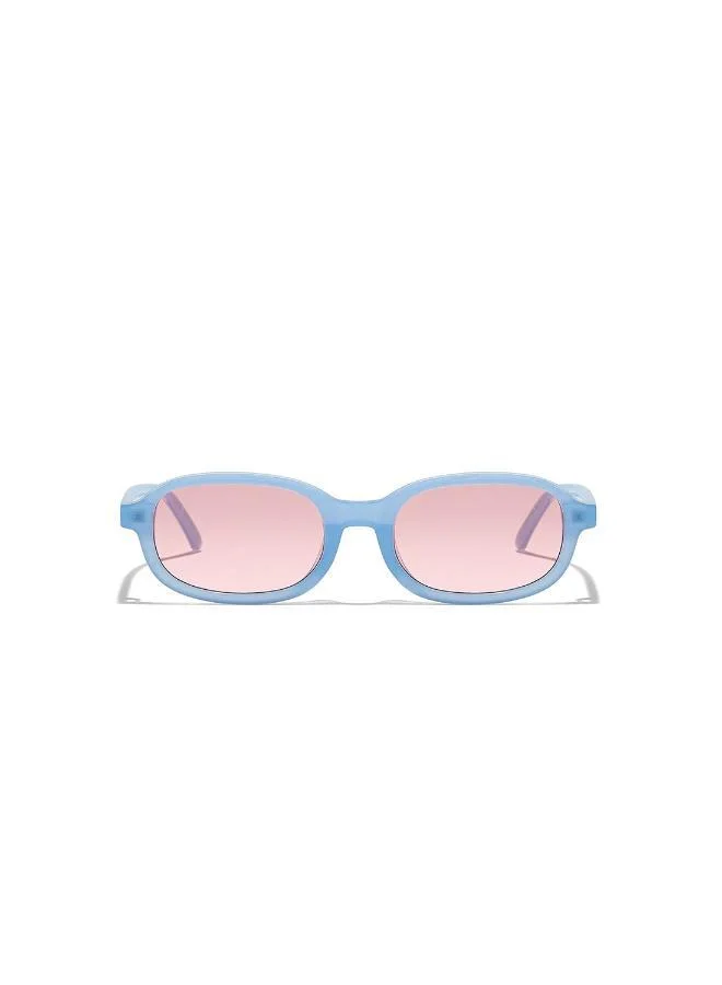 Blackout Ruby,Women Sunglasses, Rectangle Sunglasses, UV Protection: UV400 (Blue,Red)