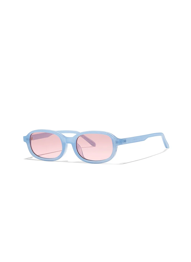Blackout Ruby,Women Sunglasses, Rectangle Sunglasses, UV Protection: UV400 (Blue,Red)