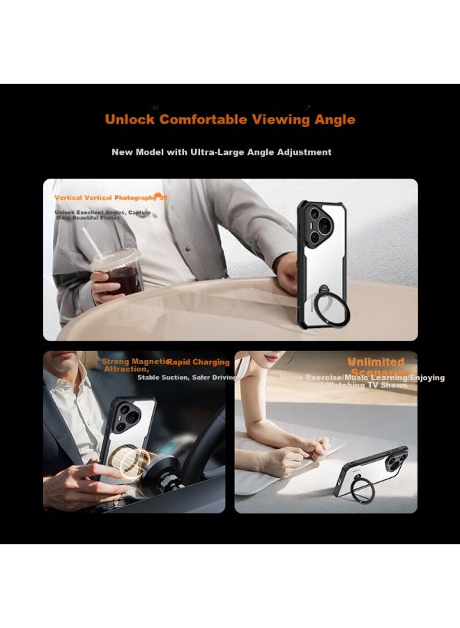 Xundd 360° Rotating Stand Magnetic Adsorption Protective Case For Huawei P40 Pro/p40 Pro+ Anti-drop Shockproof Cover Full Protection Case For Camera Lens Uni - Image 4
