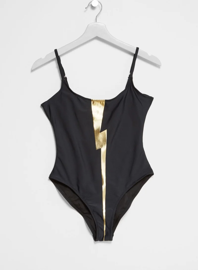 Missguided Lightening Bolt Swimsuit