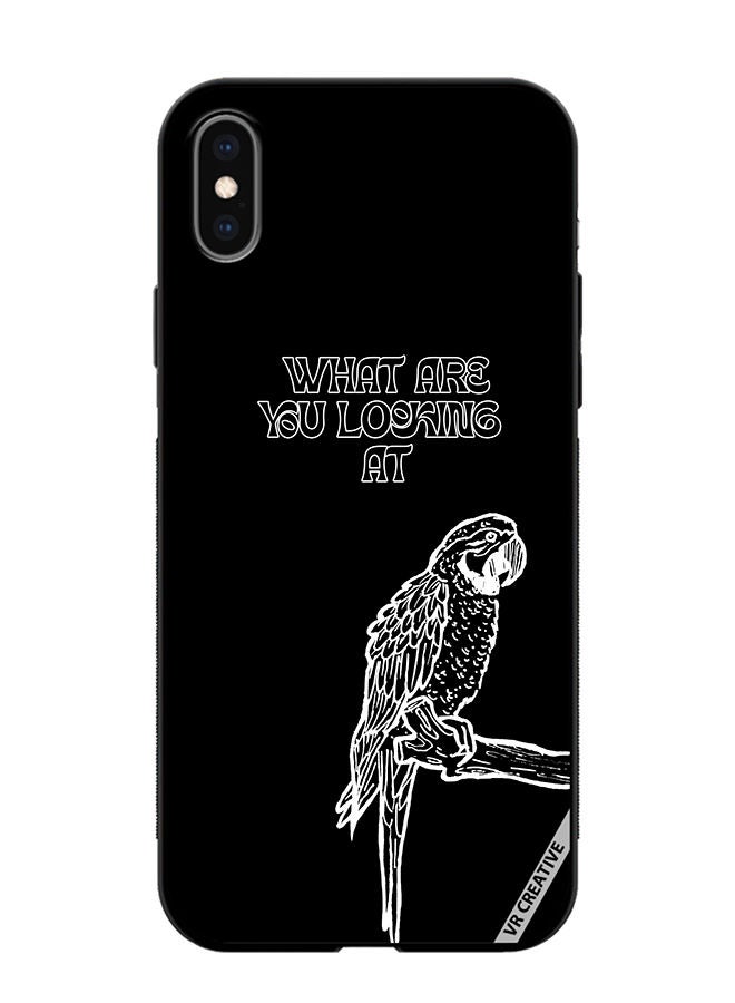 VR CREATIVE Protective Case Cover For Apple iPhone XS Max Funny Parrot Design Multicolour - Image 1
