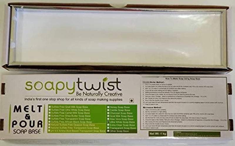 Soapy Twist Ultra White Melt and Pour Soap Base 1 Kg - Image 1