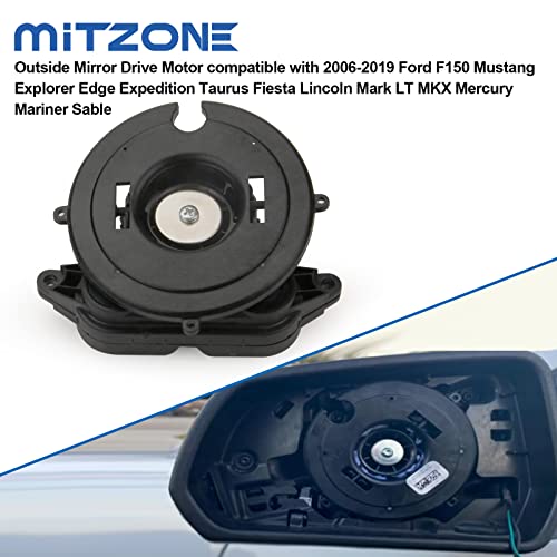 MITZONE محرك قيادة مرآة خارجية MITZONE 924-400 متوافق مع فورد f150 موستانج إكسبلورر إيدج إكسبيديشن توريز فييستا لينكولن مارك LT MKX ميركوري مارينر سابل استبدال # 6U5Z-17D696-C - Image 2