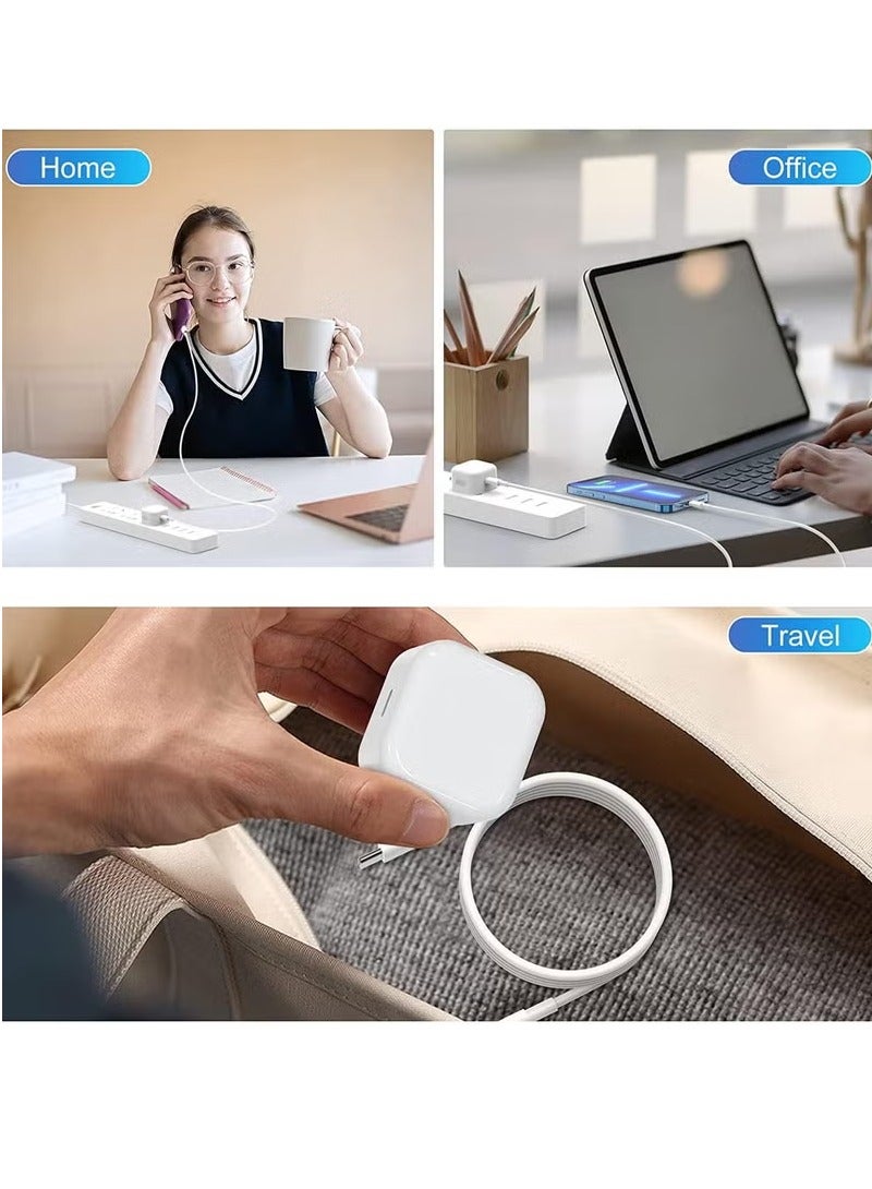 iPhone 20W Fast Charger USB C Wall Fast Charger with USB C to Lightning Cable Compatible with iPhone 14/14 Pro/14 Pro Max/13/12/SE2020/11/XR/XS Max/X/iPad - Image 3