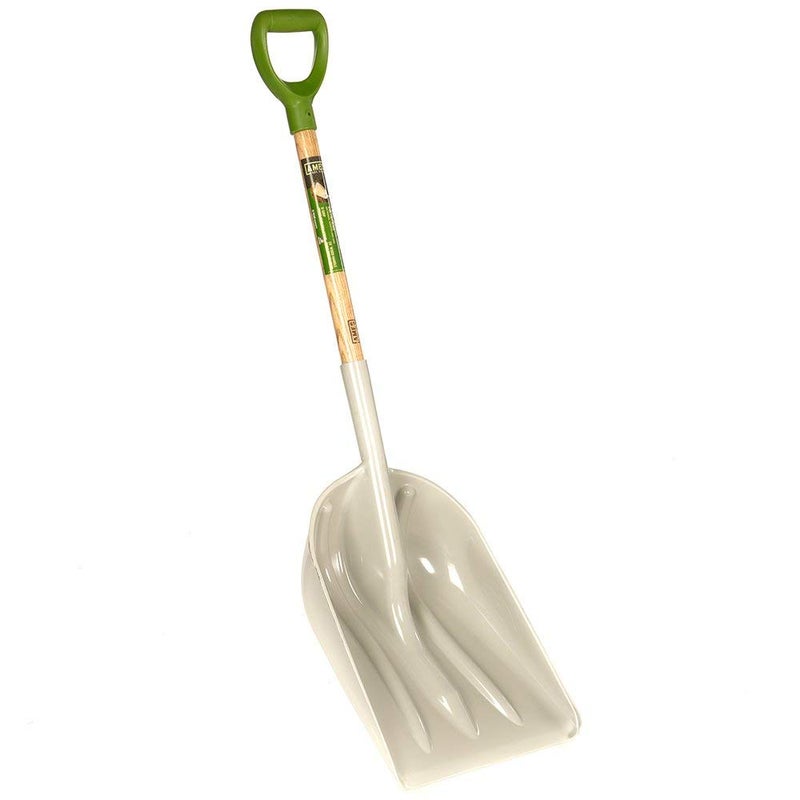 AMES 46-Inch Poly Scoop with Hardwood Handle and Ergonomic D-Grip, Ideal for Garden Care, Landscaping, Moving Shavings or Grain, Farming Tasks, and Heavy-Duty Yard Work - Image 1