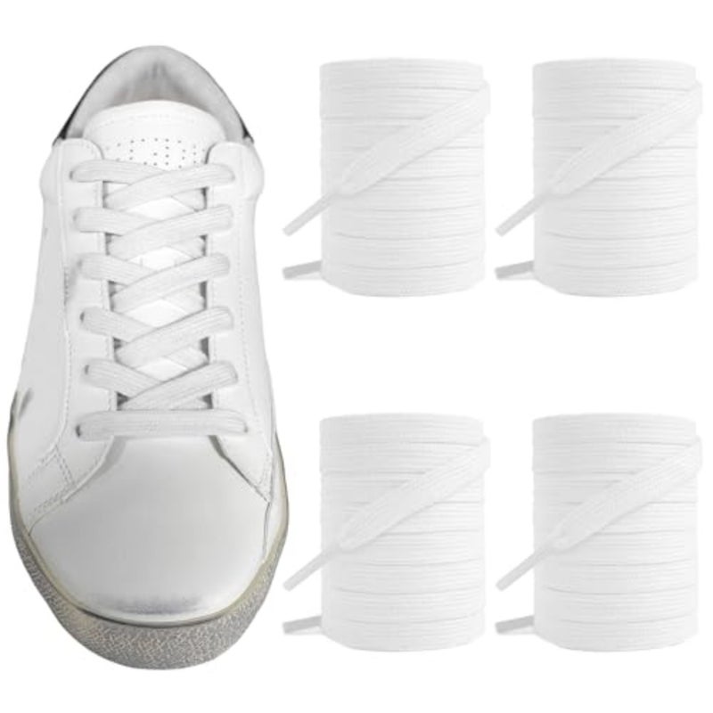 زوجان من أربطة الأحذية من NOONUamGlsob للأحذية الرياضية Golden Goose Super-Star/Hi Star/Ball Star/V-Star، أربطة بديلة مسطحة من القطن والبوليستر 444 - Image 1
