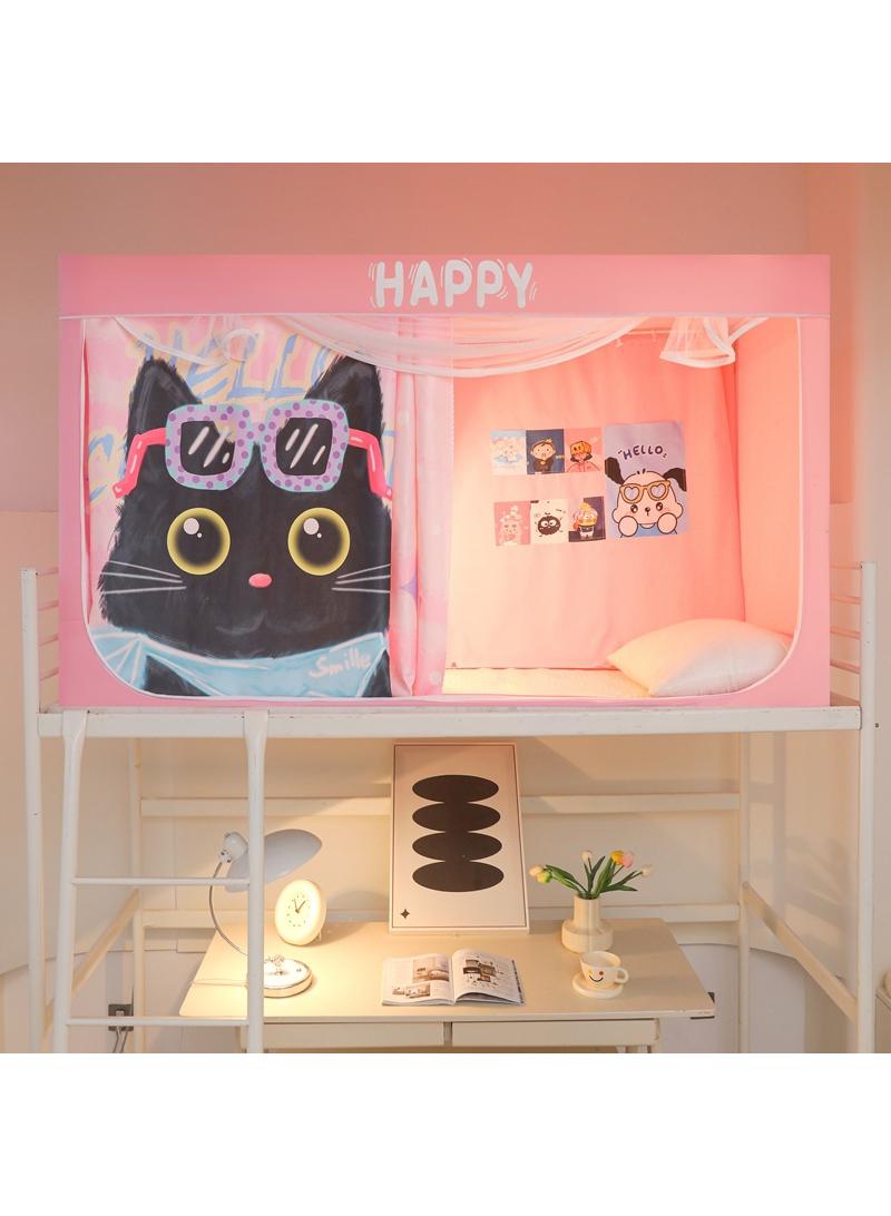 general Cartoon Student Mosquito Nets With Bracket Dormitories Fully Shaded Bed Curtains Zippered Mosquito Nets Student Sleep Privacy Protection Start Of School Season Gifts Birthday Gifts - Image 1