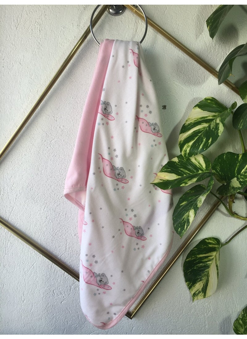 Lief Home Flannel Baby Blanket 100X115 | Double-sided  - Image 1