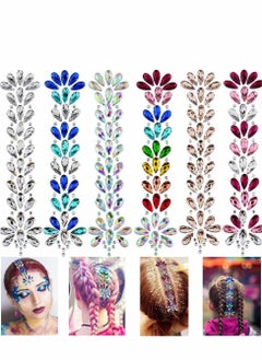 Hair Gems Stickers, Face Body Jewels Stickers Eyes Forehead, Mermaid Rhinestone Glitter with Self Adhesive Crystal Tears Paste for Masquerade Festival Party