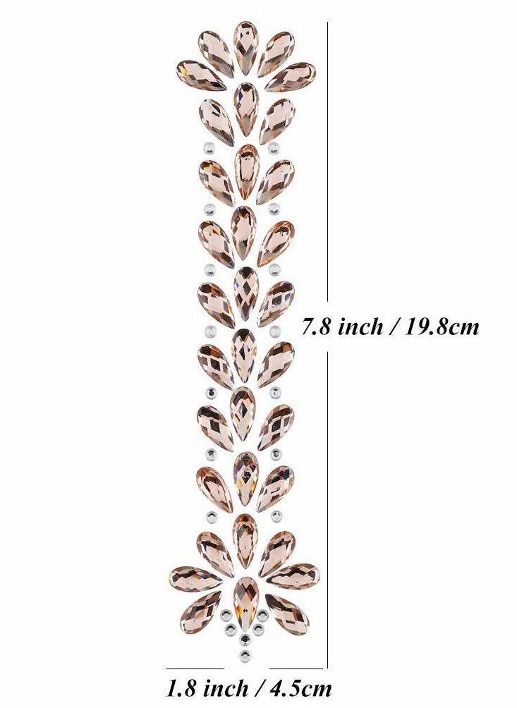 SYOSI - Hair Gems Stickers, Face Body Jewels Stickers Eyes Forehead, Mermaid Rhinestone Glitter with Self Adhesive Crystal Tears Paste for Masquerade Festival Party - Image 1