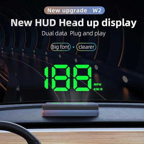 AZIJYV Heads up Display for Cars Digital Speedometer for Car,Speedometer with Overspeed Warning & Auto Brightness Adjustment,speedometer for car with Real-Time Speed Projection for All Vehicles - Image 2