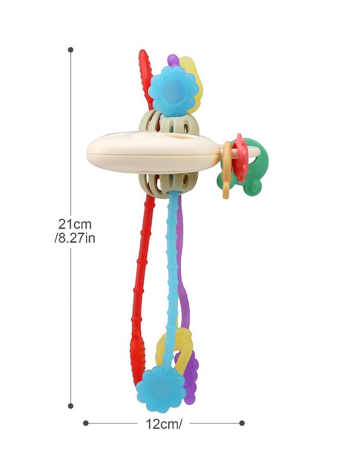 Mr. Penda Baby Montessori Toys, Baby's Sensory Toy, Food Grade Silicone Pull String Activity Toy, Baby Travel Toy, Teething Press Ball Feeding Bottle Toy, Baby Toys for 1-3 Years Old (Random Color)  - Image 2