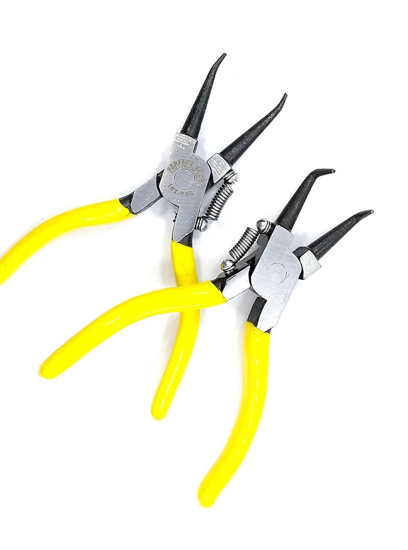 PERFECT TECH 122MM/5" Circlip Plier/ 5" Snap Ring Lock Plier (Internal Bend & Internal Straight) - Image 1