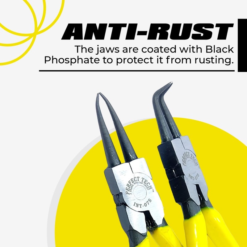 PERFECT TECH 122MM/5" Circlip Plier/ 5" Snap Ring Lock Plier (Internal Bend & Internal Straight) - Image 4