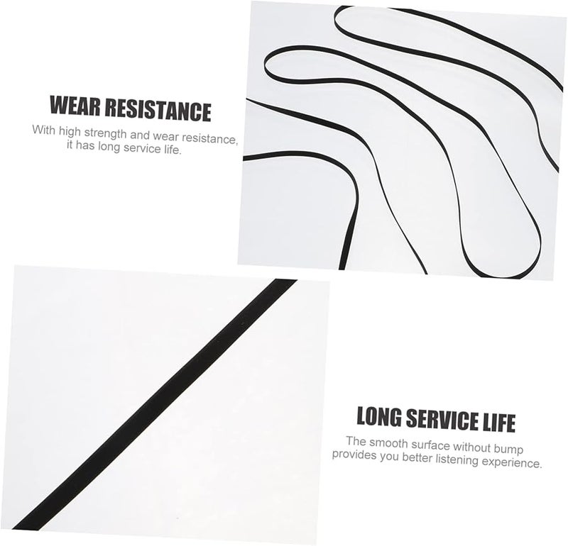 Lurrose 3 Pack Black Rubber Phonograph Belt for Turntable Record Player - Image 4