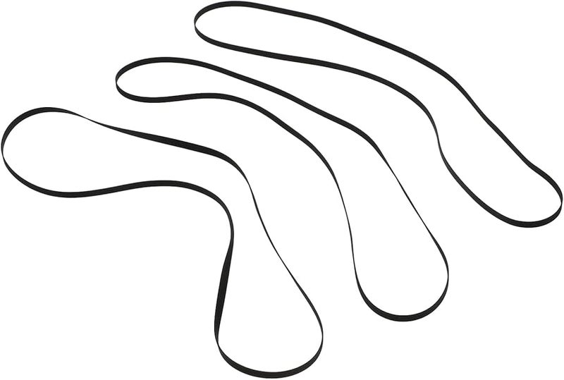 Lurrose 3 Pack Black Rubber Phonograph Belt for Turntable Record Player - Image 2