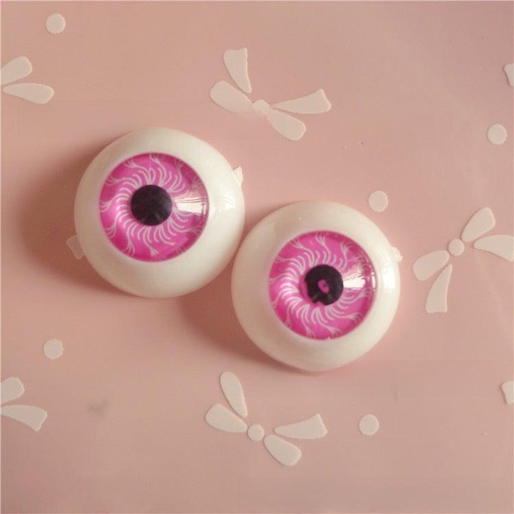 Harajuku DIY Cream Phone Case BJD Doll Eyes 20MM Pink 