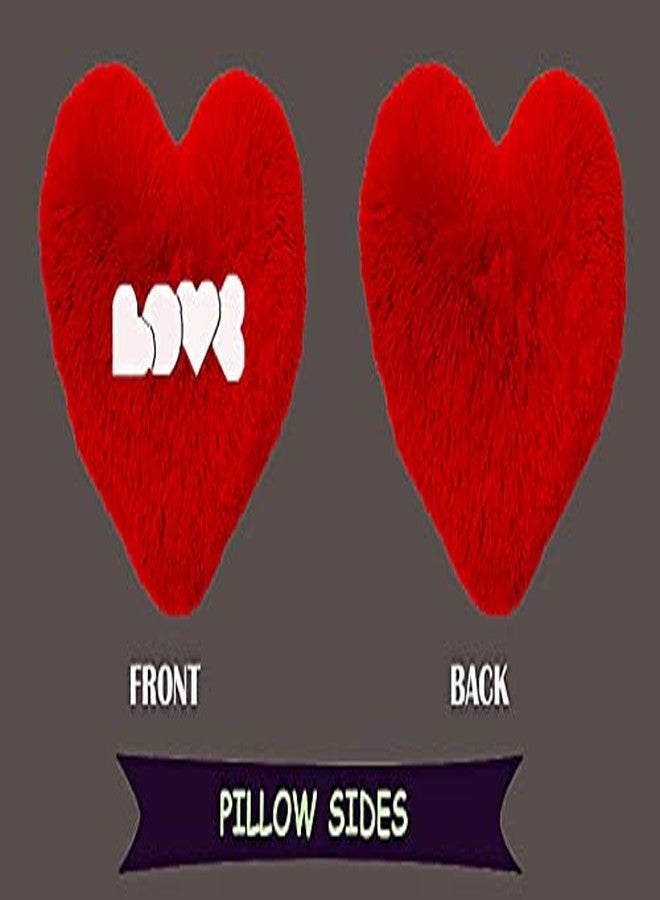 PICKKART PriMaryHoMe Love Heart Pillow Gift Items for Girlfriend/Boyfriend/Husband/Wife/Couples - Love Heart Shape Pillow - Lovely Gift for Love One (Fire Red) - Image 3