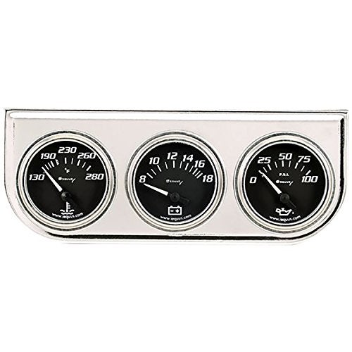 Equus 7200 2" Volt Triple Gauge Kit, Chrome - Image 1